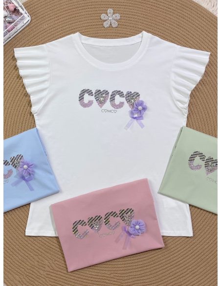 Camiseta coco strass