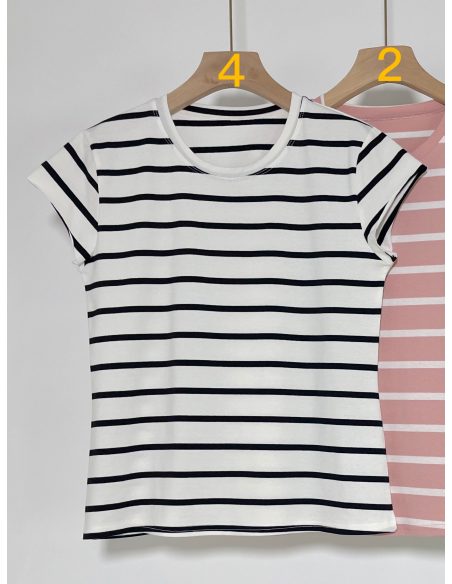 Maglietta girocollo a righe