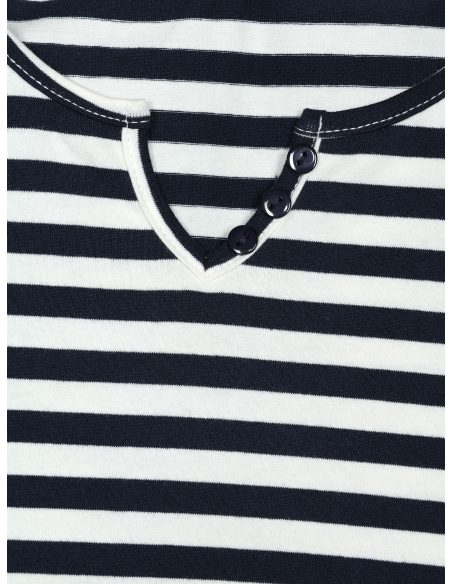 Gestreiftes Button-Down-T-Shirt