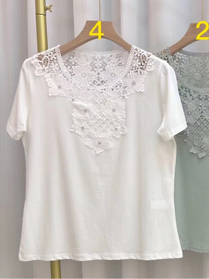 Maglietta in guipure