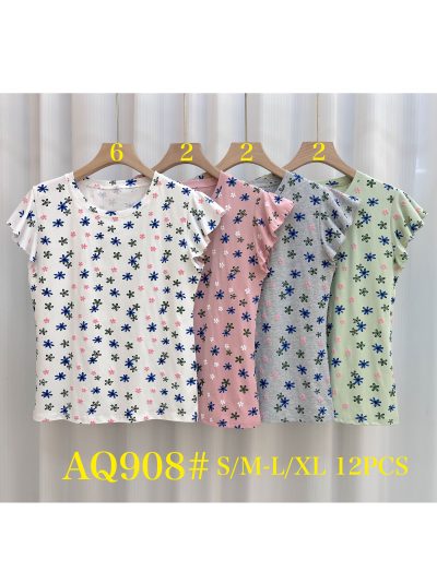 Floral t-shirt with ruffle trims 2