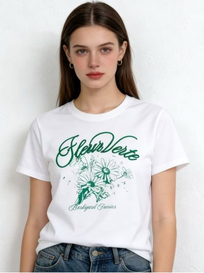 Camiseta estampado flores vintage