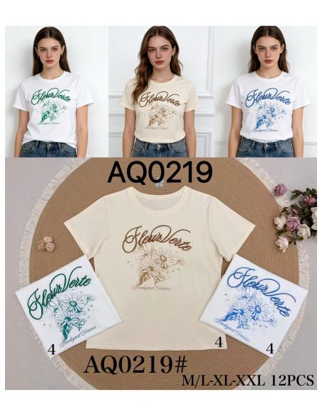 Camiseta estampado flores vintage