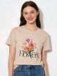 Camiseta estampado ramo floral