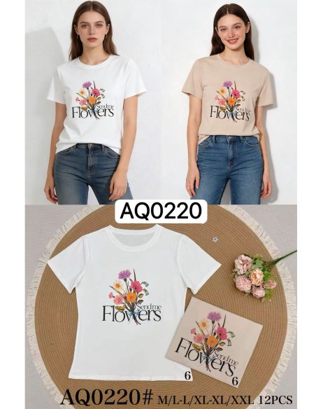 Camiseta estampado ramo floral