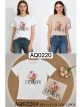 Camiseta estampado ramo floral