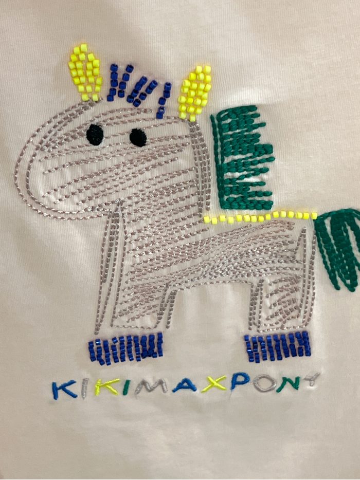 Übergroßes T-Shirt mit besticktem Pony