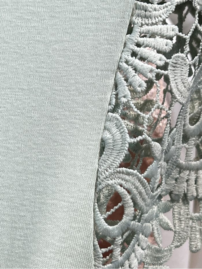 Camiseta manga guipur