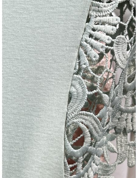 Camiseta manga guipur