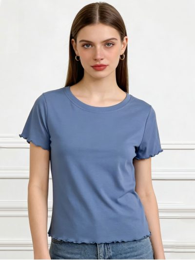 Camiseta lisa acabado ondulado