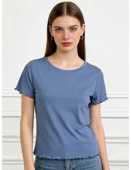 Camiseta lisa acabado ondulado