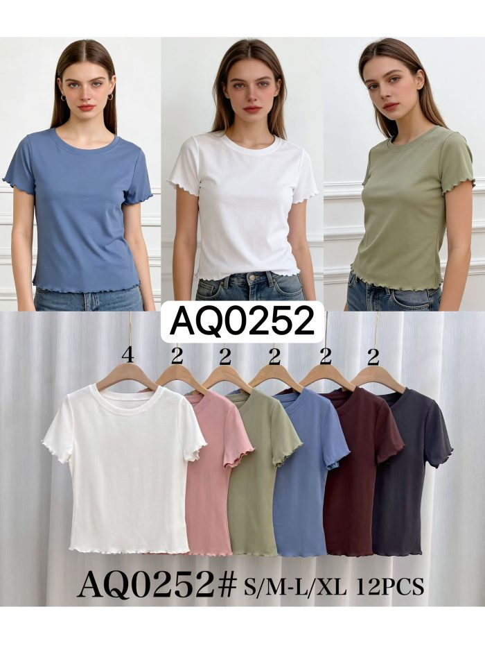 Camiseta lisa acabado ondulado