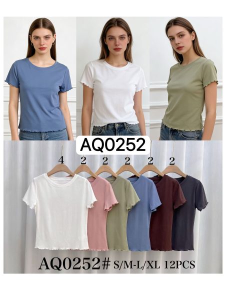 Camiseta lisa acabado ondulado