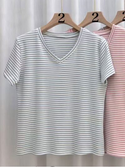 Camiset rayas cuello pico