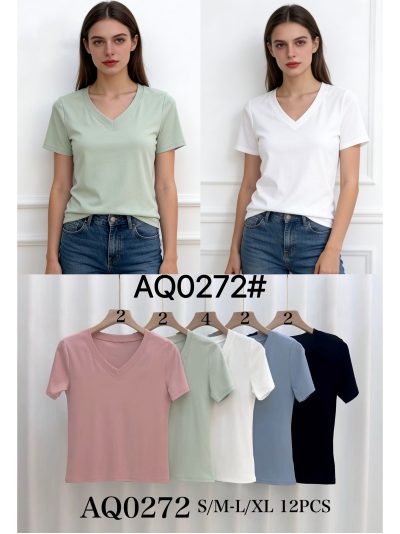 Camiseta básica cuello pico 2