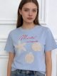 Camiseta crochet marinas con perlas