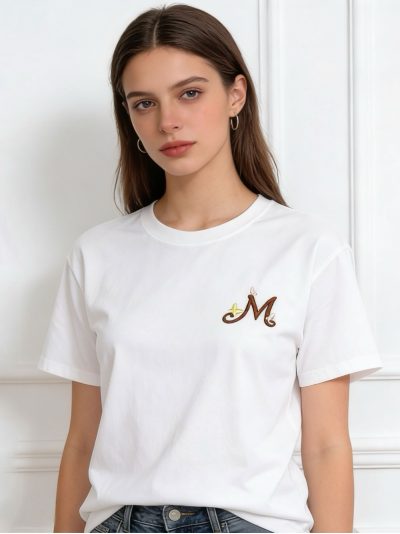 T-shirt oversize avec initiale « M » brodée