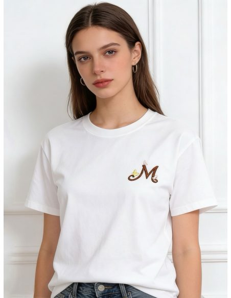 T-shirt oversize avec initiale « M » brodée