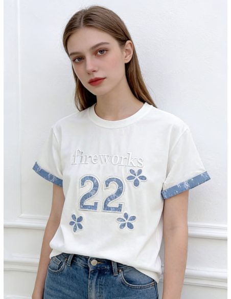 Camiseta bordada "fireworks 22"