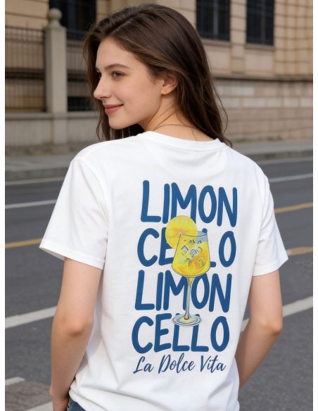 Camiseta amplia estampada limoncello