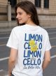 Camiseta amplia estampada limoncello