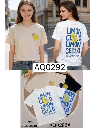 Camiseta amplia estampada limoncello 2