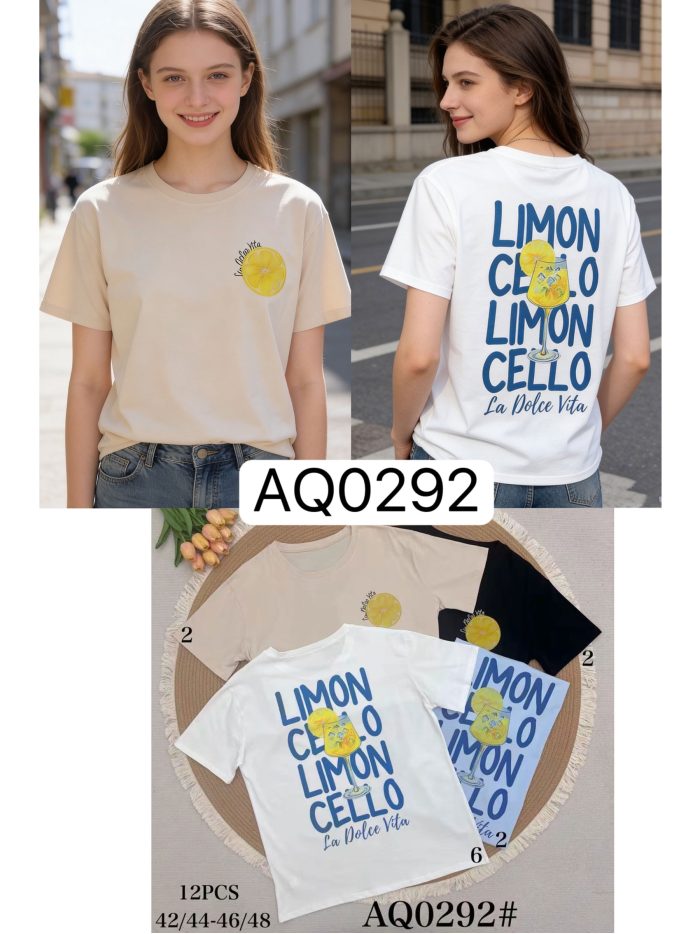 Camiseta amplia estampada limoncello