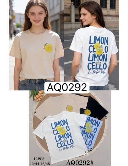 Camiseta amplia estampada limoncello