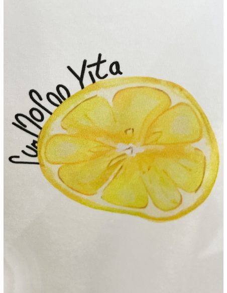 Camiseta amplia estampada limoncello