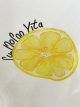 Camiseta amplia estampada limoncello