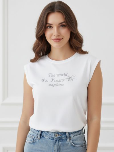 Camiseta texto lazo