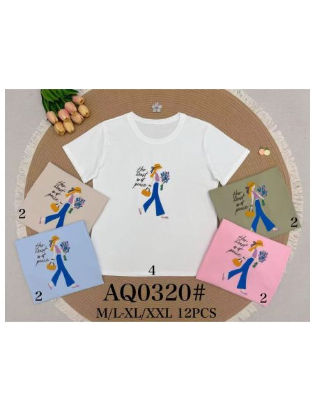 Besticktes T-Shirt, Mädchenstrauß