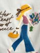 Besticktes T-Shirt, Mädchenstrauß