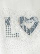 maglietta con strass "love"