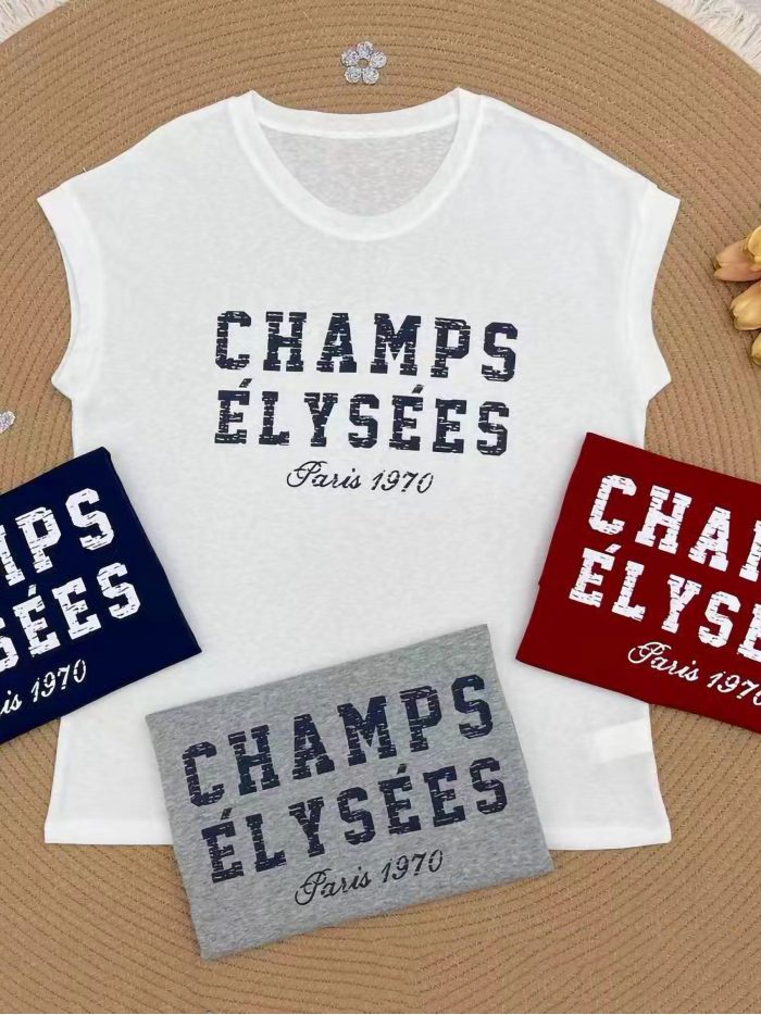 Camiseta sin mangas "champs élysées" paris 1970