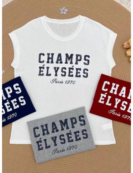 Camiseta sin mangas "champs élysées" paris 1970