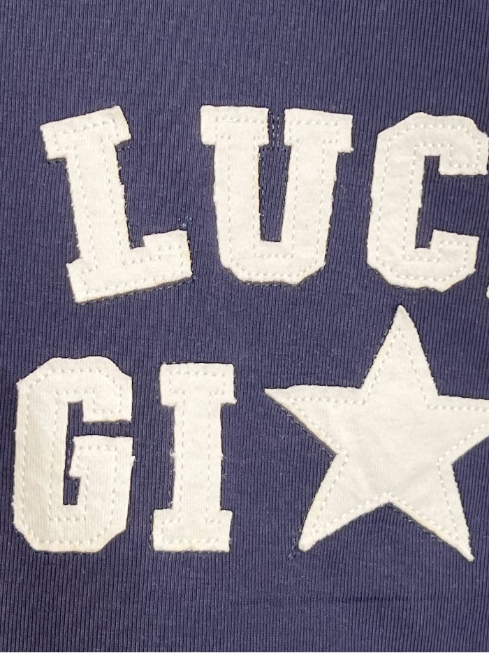 Camiseta bordada lucky girl estrella