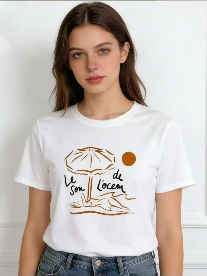 T-shirt stampata son l'océan