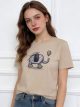 T-shirt à paillettes avec ballon éléphant