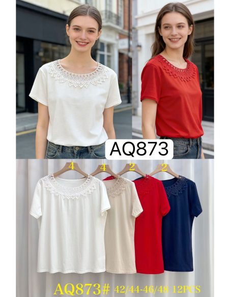 Oversized T-Shirt With Guipur MF-AQ873 Sales to self-employed professionals and businesses