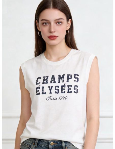 Camiseta sin mangas "champs élysées" paris 1970