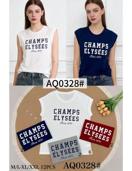 Camiseta sin mangas "champs élysées" paris 1970