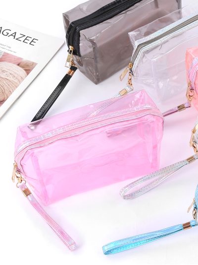 Neceser rectangular vinilo transparente