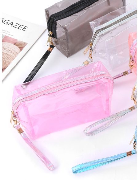Neceser rectangular vinilo transparente
