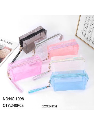 Neceser rectangular vinilo transparente 2