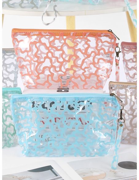 Neceser vinilo transparente estampado