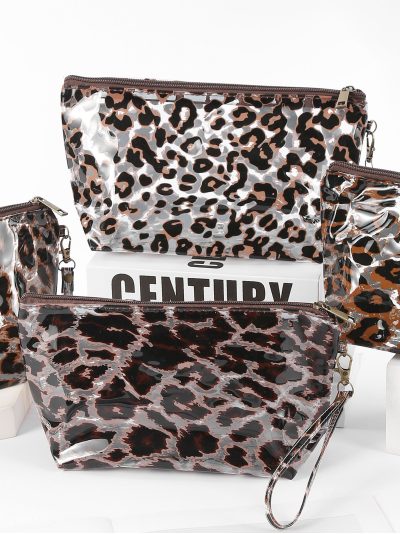 Neceser vinilo transparente estampado animal print