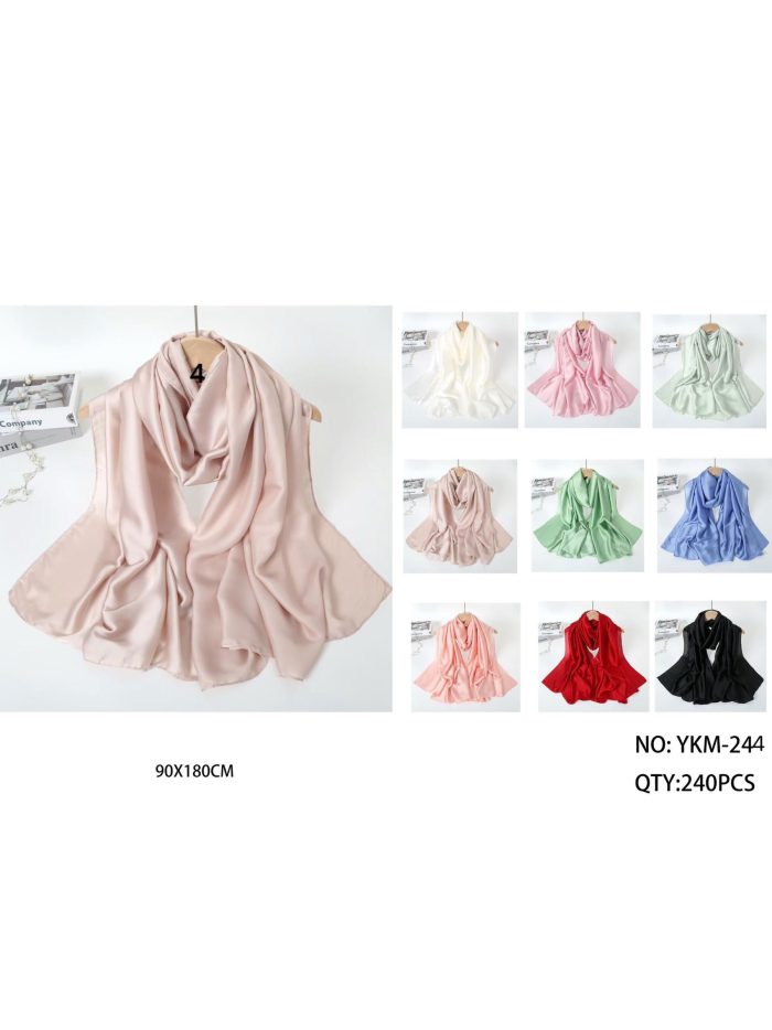 Fular liso efecto seda