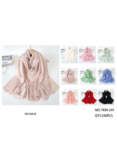 Fular liso efecto seda