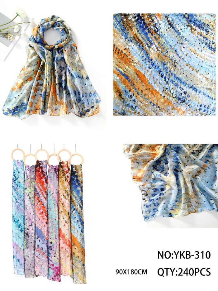 Fular abstracto efecto seda